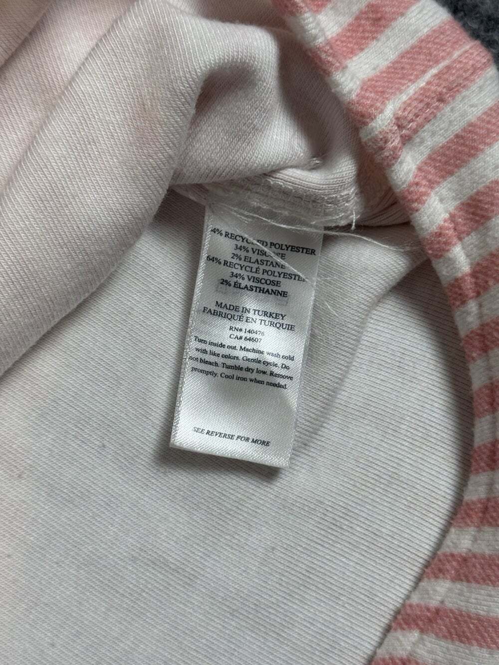 Faherty Womens Pink White Striped Button Up Shirt Coastal Cottage Beach Size M - Picture 6 of 8